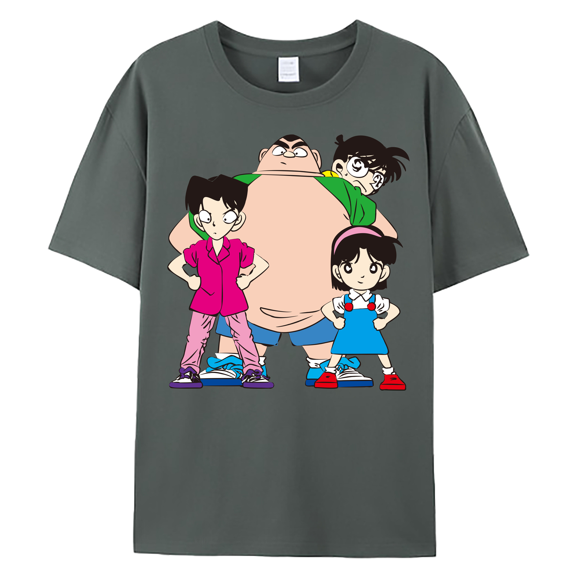 （画像用） 名探偵コナン Detective Conan 綿100％ メンズ半袖Tシャツ｜肌触りやわらか＆通気性